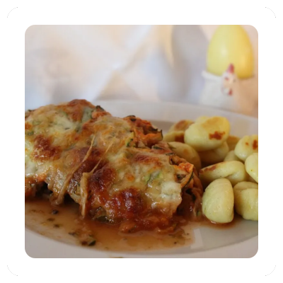 Escalope italiano con parmesano